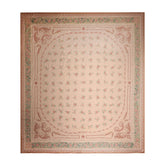 16'3" x 18'6" Blush, Peach Palace Hand Knotted Needlepoint 100% Wool French Aubusson Traditional Oriental Area Rug